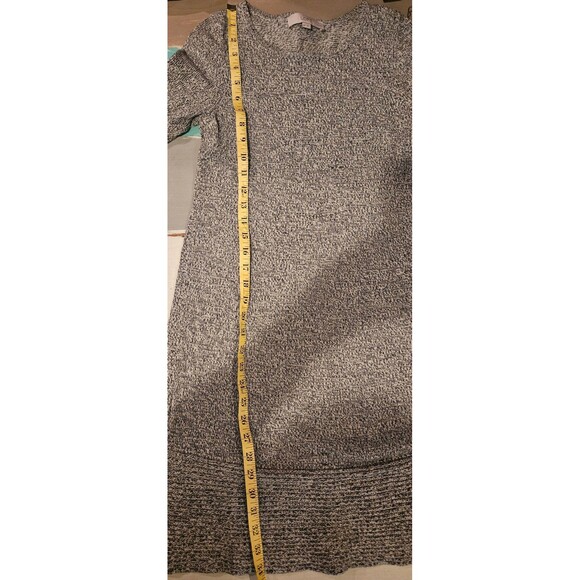 Loft Women's XS Heather Gray Sweater Dress -Below Knee length, round neck - Picture 8 of 8